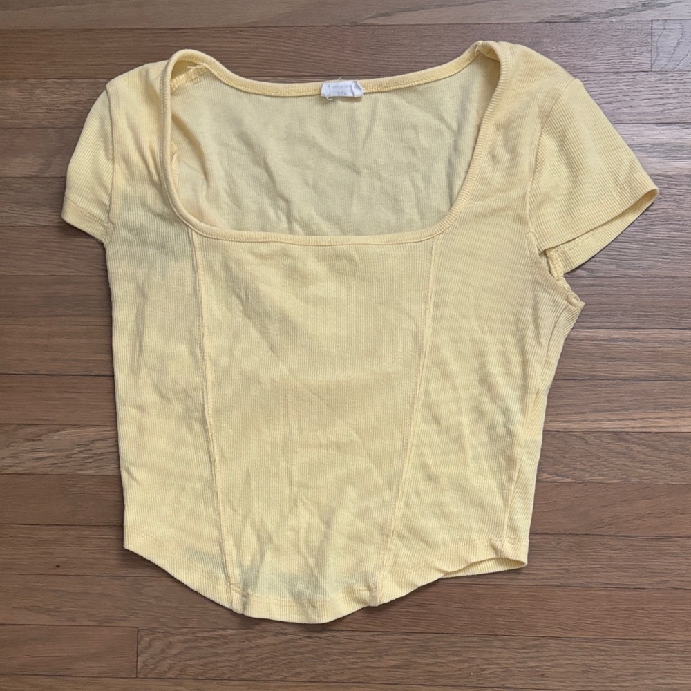 Cotton On Soft Yellow Short Sleeve Tee